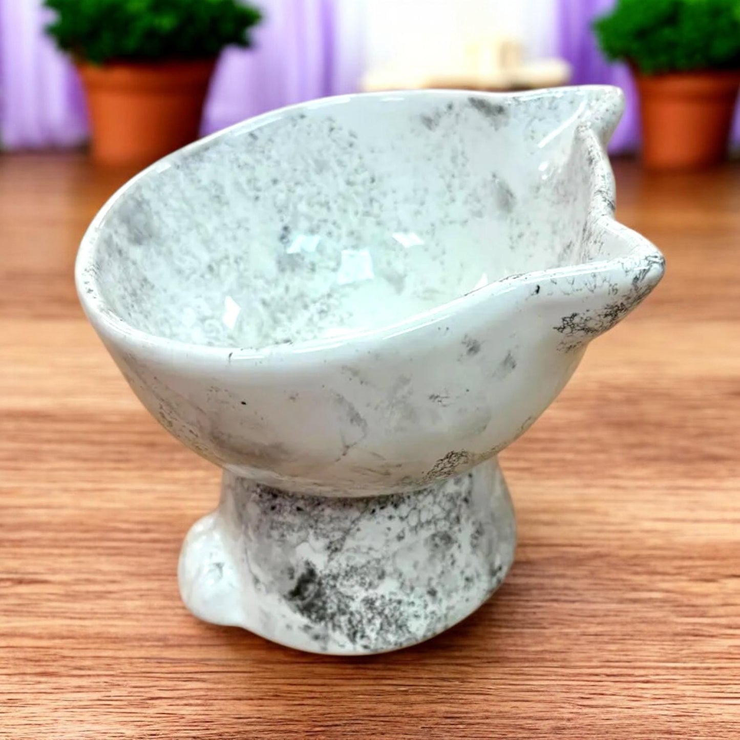 Elevated Ceramic Pet Bowl: Ergonomic Cat & Small Dog Feeder