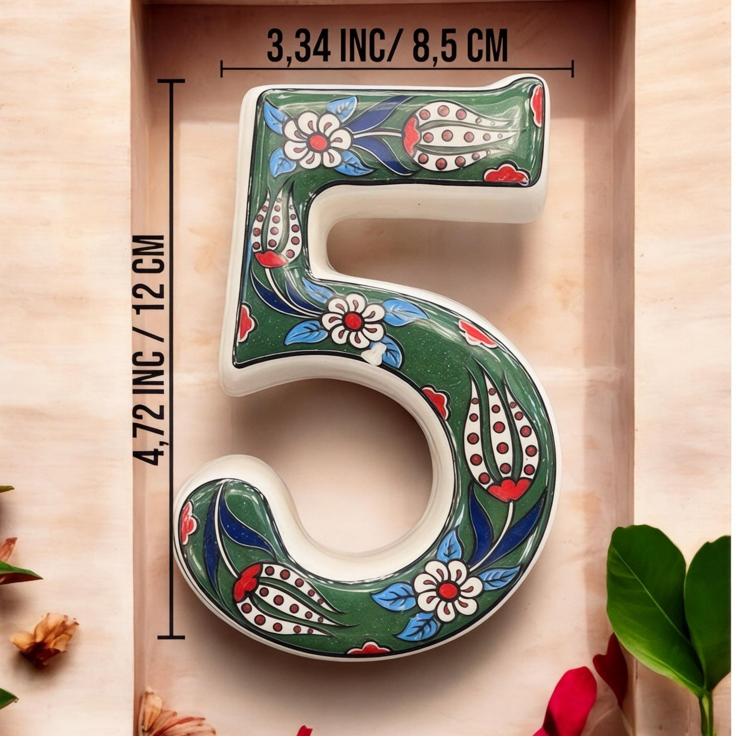 Exquisite Handmade Turkish Ceramic House Numbers, Ceramic Address Plaque and Numbers, Address Numbers, Door Numbers, Ceramic Numbers, Sign