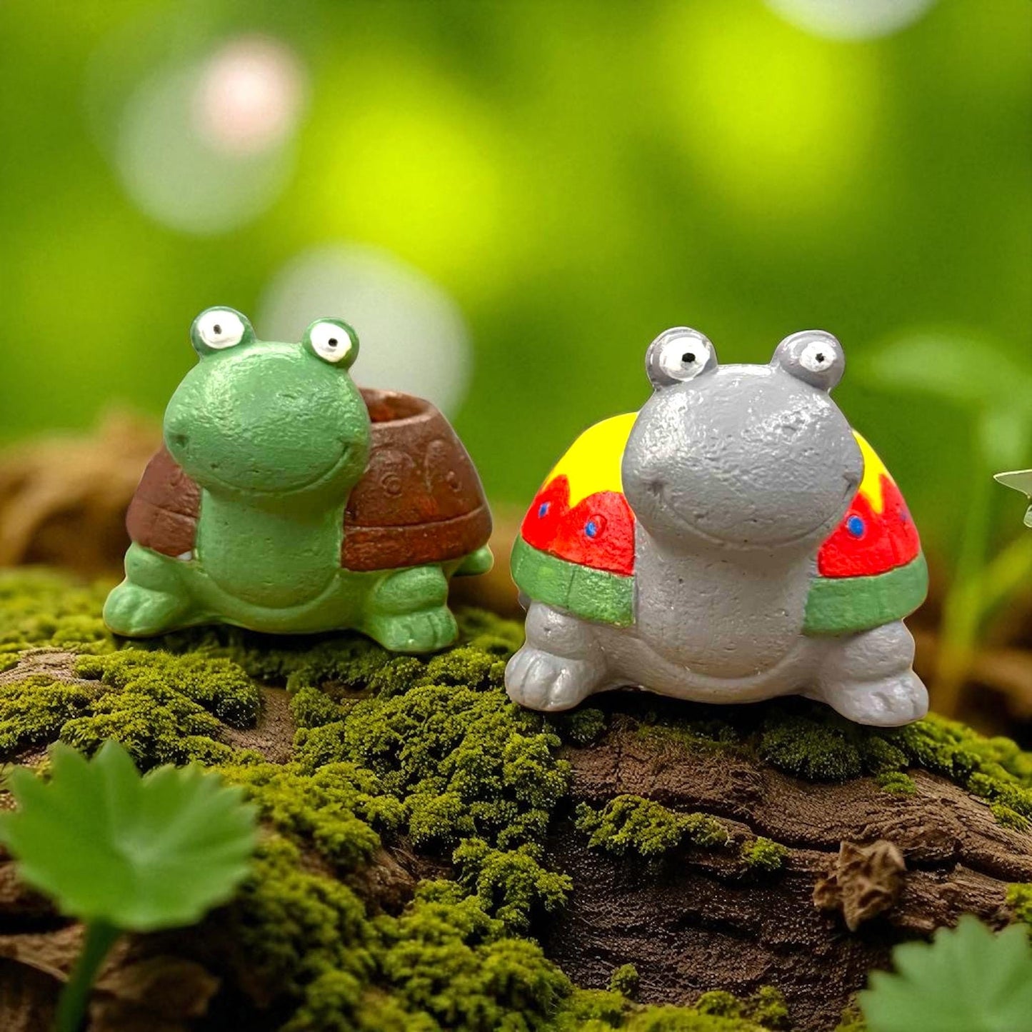 Handmade Ceramic Turtle Planter Set: Succulent & Cactus Pots, Home Decor