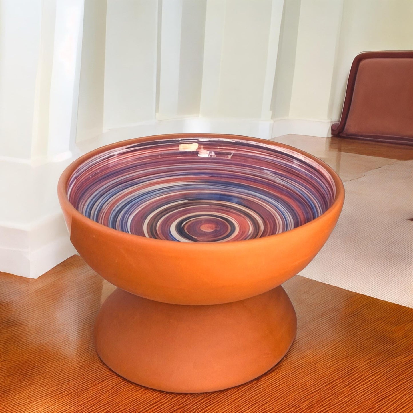 Handmade Ceramic Elevated Cat Bowl: Ergonomic Pet Feeder