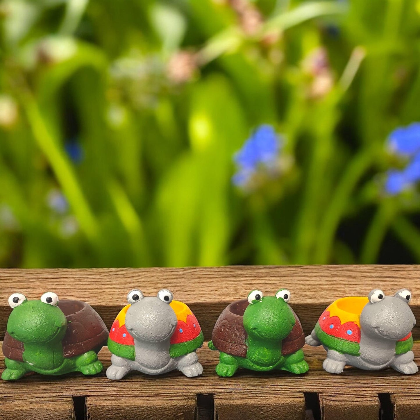 Handmade Ceramic Turtle Planter Set: Succulent & Cactus Pots, Home Decor