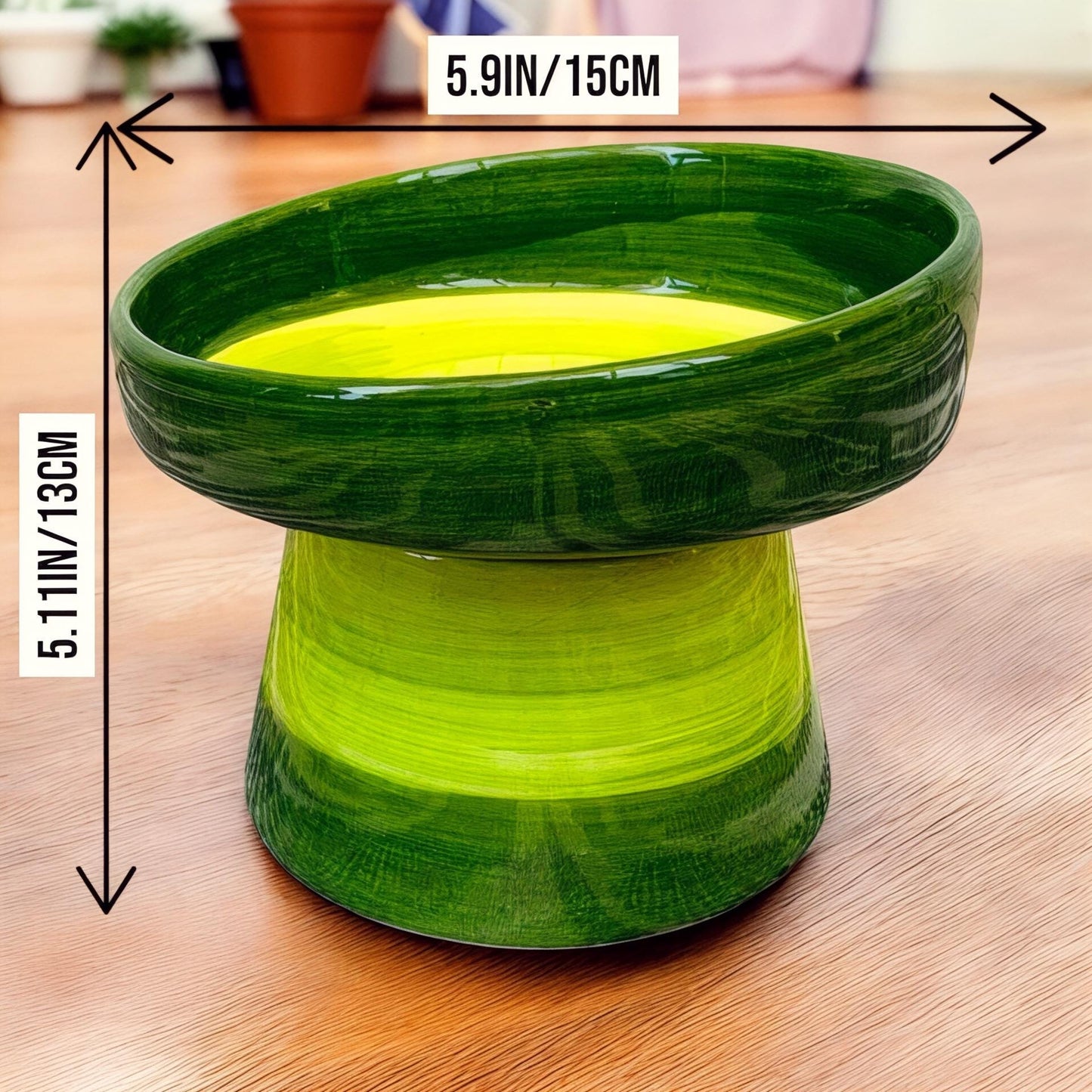 Elevated Ceramic Cat Bowl: Ergonomic Non-Slip Pet Food & Water Dish