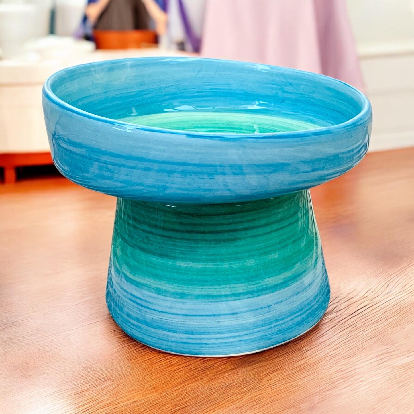 Elevated Ceramic Cat Bowl: Ergonomic Non-Slip Pet Food Water Dish