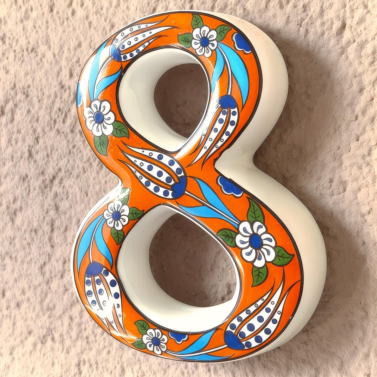 Exquisite Handmade Turkish Ceramic House Numbers, Ceramic Address Plaque and Numbers, Address Numbers, Door Numbers, Ceramic Numbers, Sign