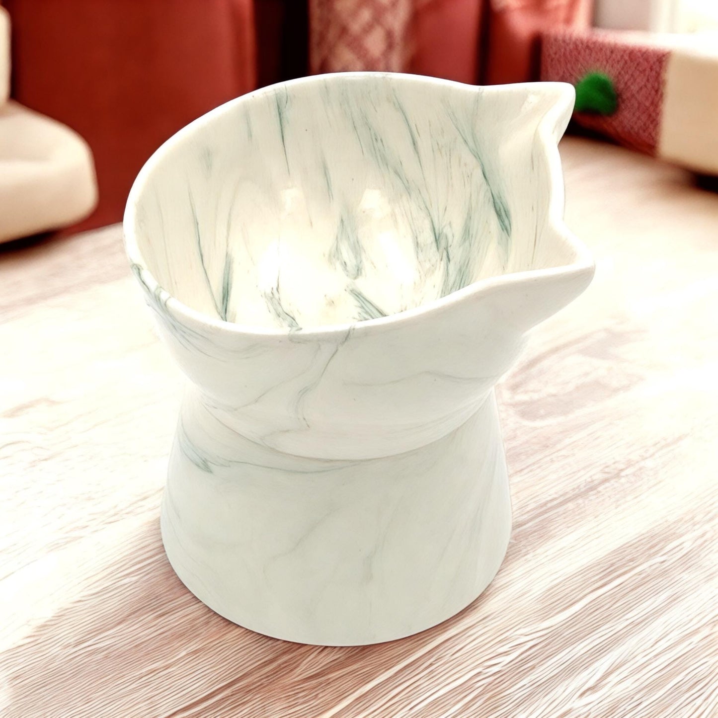 Elevated Ceramic Pet Bowl: Ergonomic Food & Water Dish for Cats/Dogs