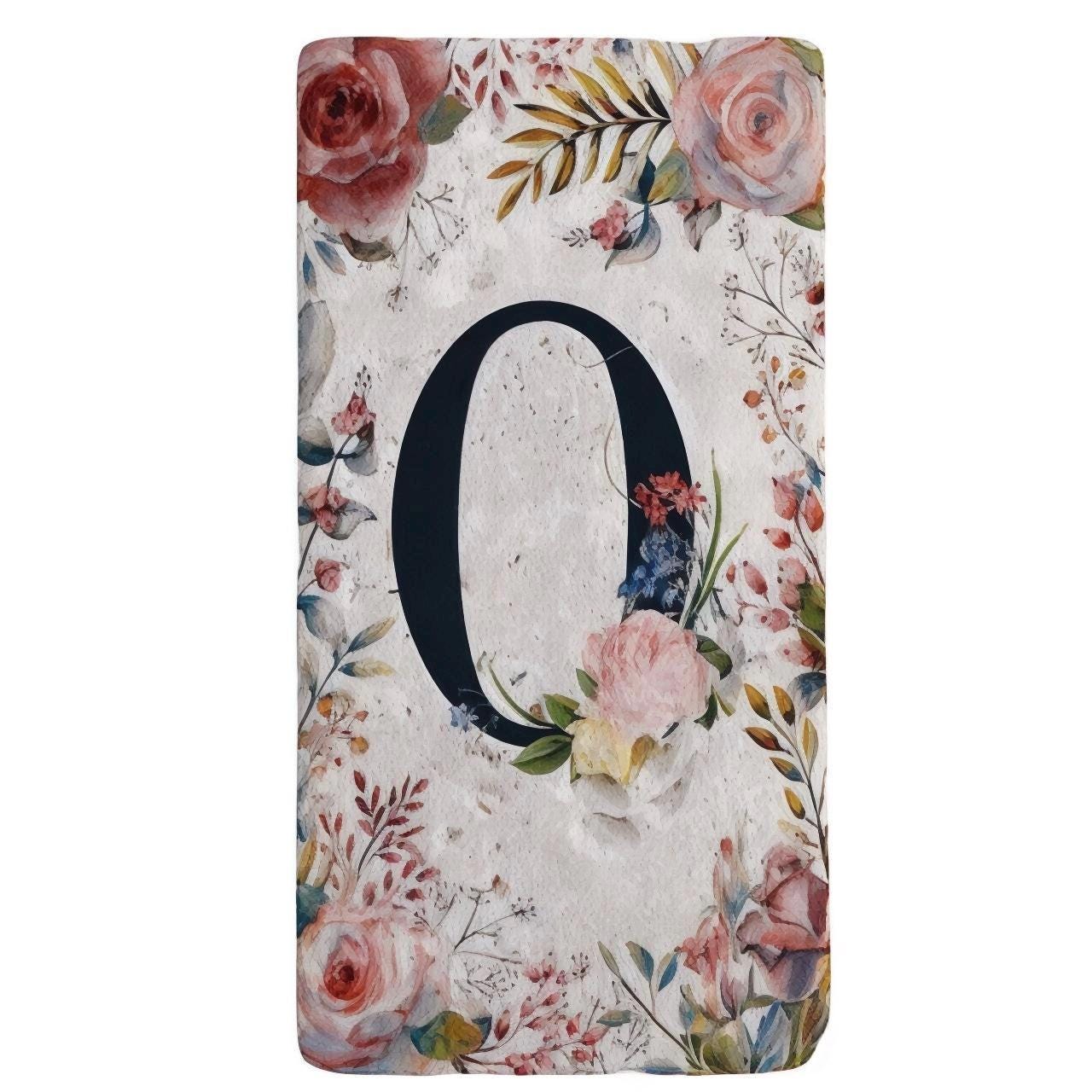 Elegant Travertine Stone House Numbers: Floral Address Sign (7.5x15 cm)