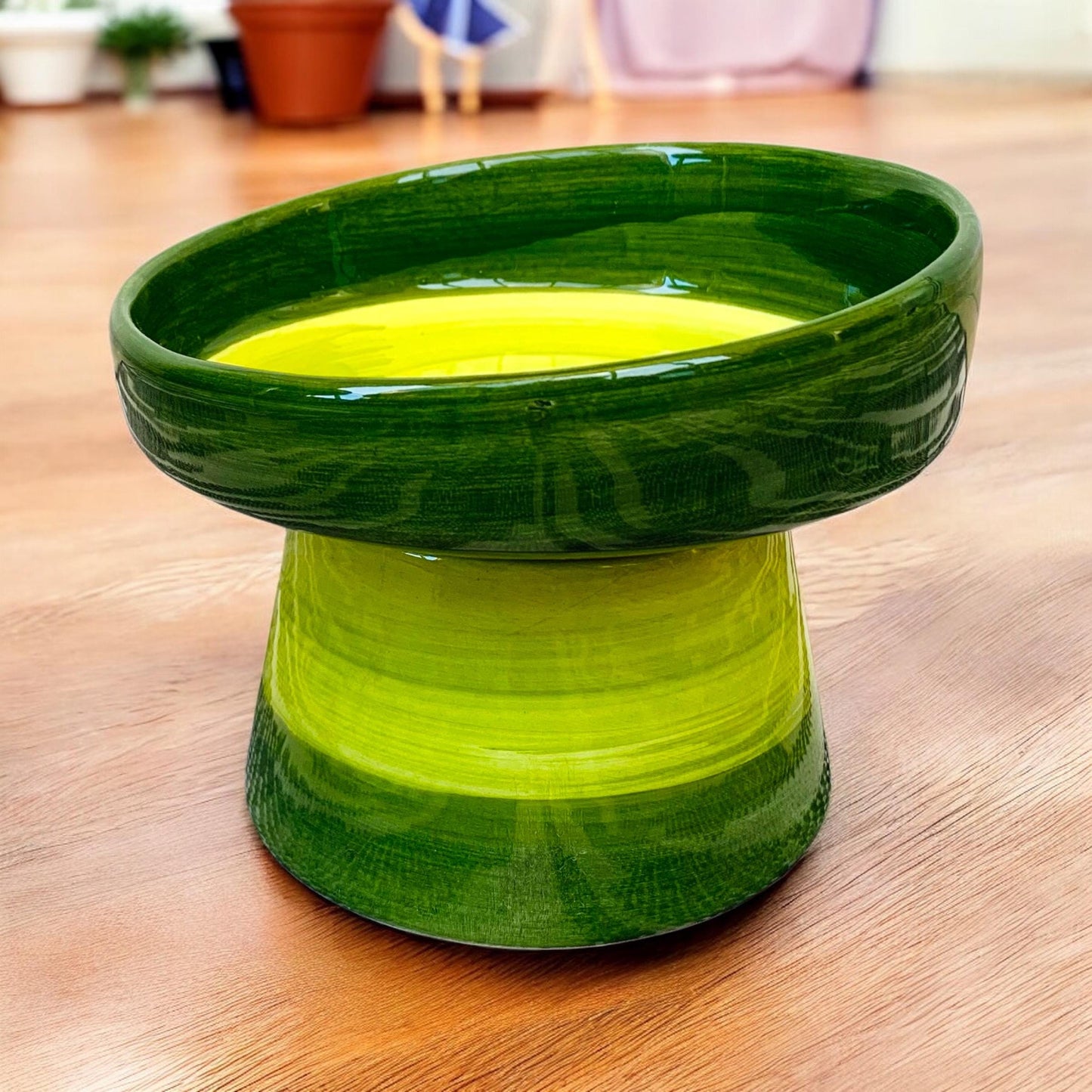 Elevated Ceramic Cat Bowl: Ergonomic Non-Slip Pet Food & Water Dish