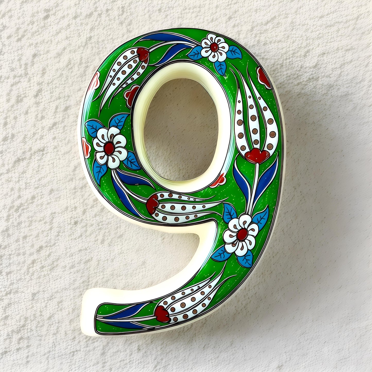 Exquisite Handmade Turkish Ceramic House Numbers, Ceramic Address Plaque and Numbers, Address Numbers, Door Numbers, Ceramic Numbers, Sign