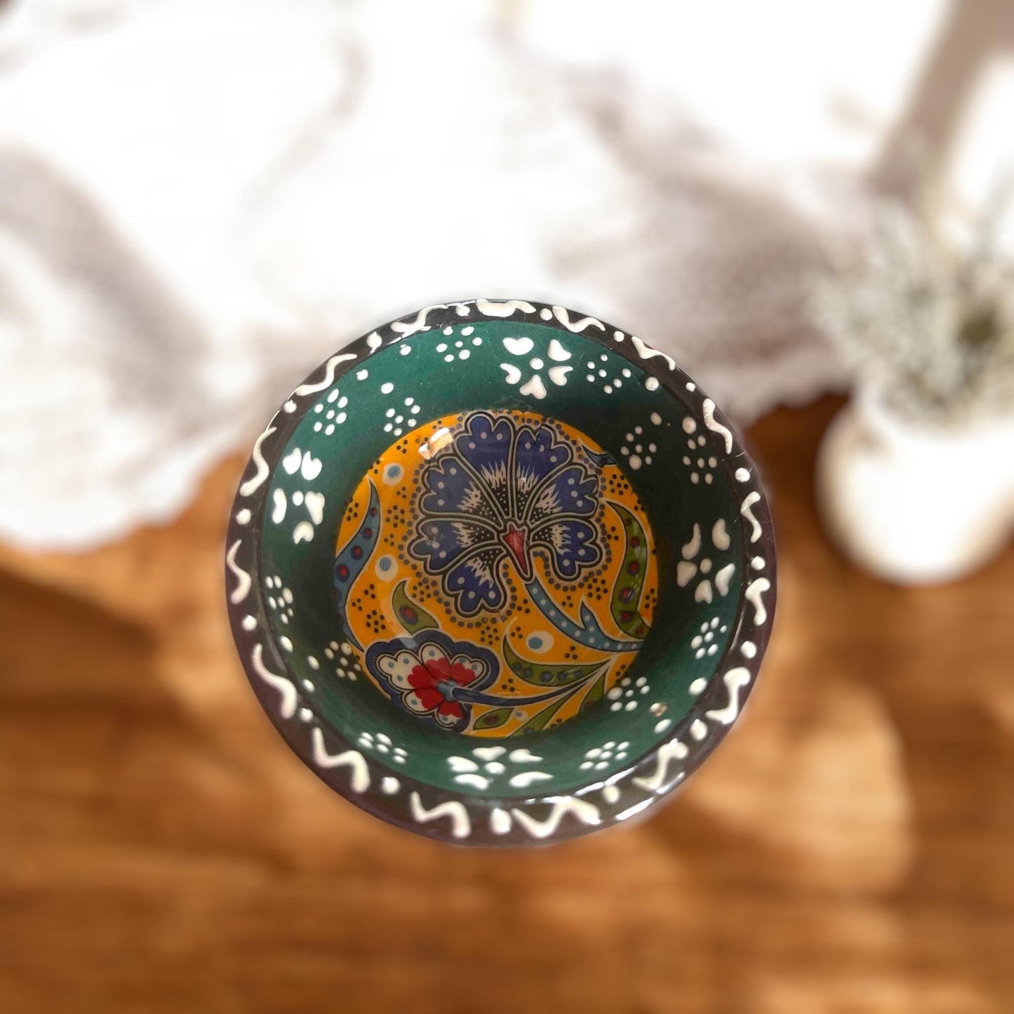 Ceramic Bowls Set - 6 Mini Mezze Dip Dishes, Decorative Appetizer Servingware, Tapas Bowls