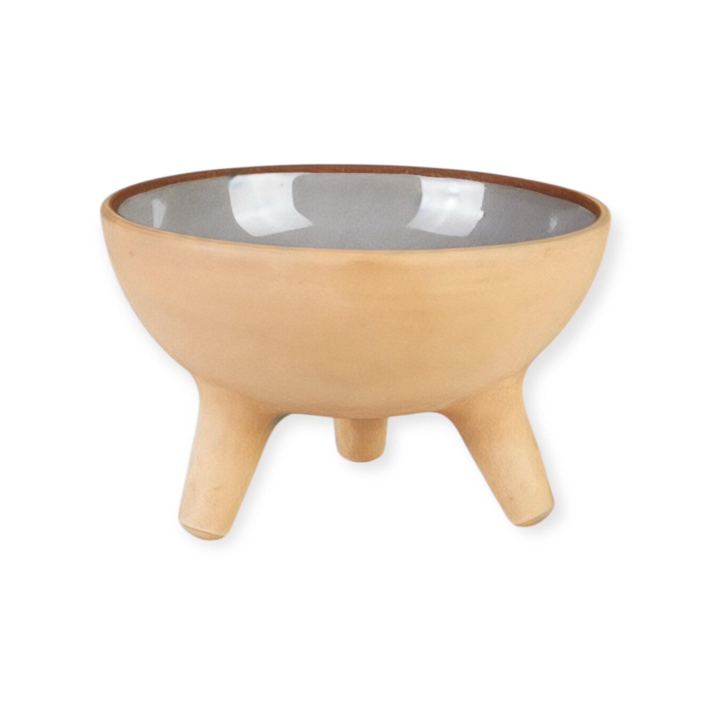 Handmade Elevated Ceramic Pet Bowl: Kitten & Small Dog Food Dish