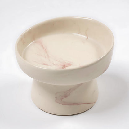 Handmade Elevated Ceramic Pet Food and Water Bowl for Cats, Kittens, Dogs & Puppies - Perfect Pet Owner Gift