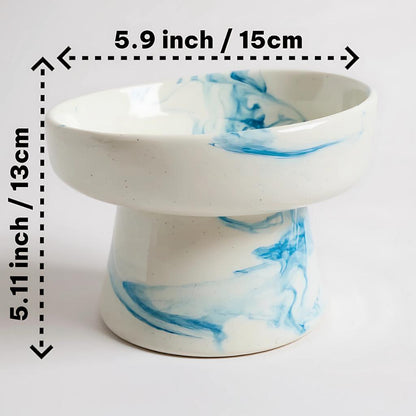 Elevated Ceramic Cat Food and Water Bowl, Anti whisker fatigue cat bowl, Dogs & Puppies - Perfect Pet Owner Gift