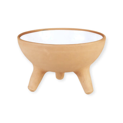Handmade Elevated Ceramic Pet Bowl: Kitten & Small Dog Food Dish