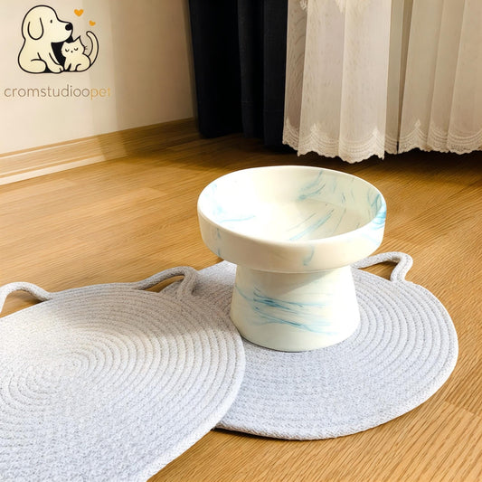 Handmade Cotton Rope Pet Feeding Mat Set: Modern Cat & Small Dog Placemats