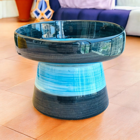 Elevated Ceramic Cat Bowl: Ergonomic Non-Slip Pet Food & Water Dish