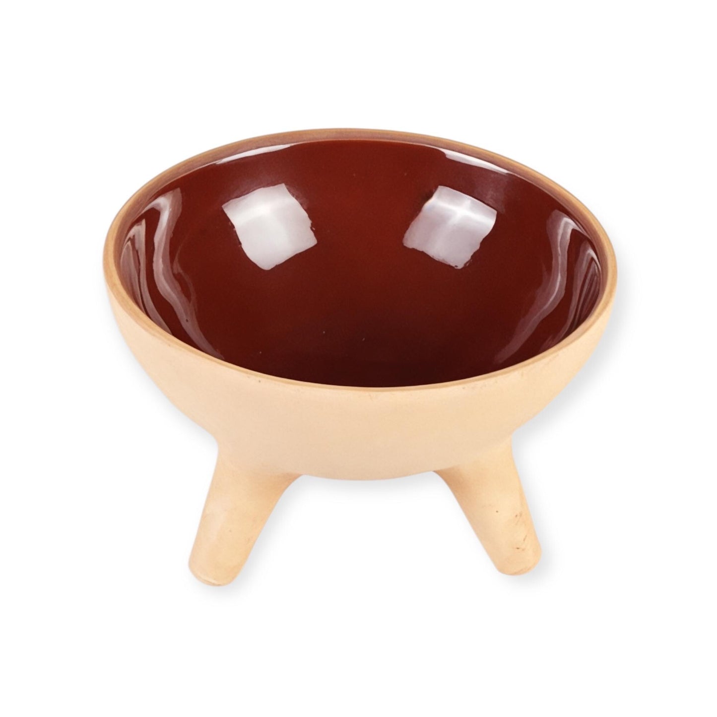 Handmade Elevated Ceramic Pet Bowl: Kitten & Small Dog Food Dish