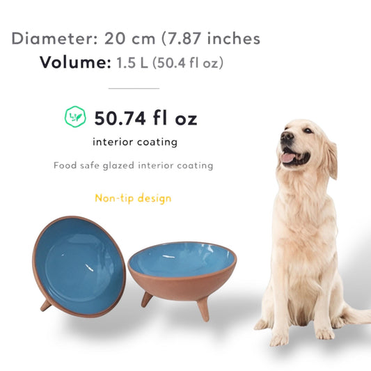 Elevated Ceramic Dog Bowl: Ergonomic Non-Slip Pet Feeding Dish