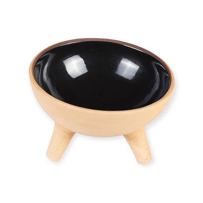 Handmade Elevated Ceramic Pet Bowl: Kitten & Small Dog Food Dish