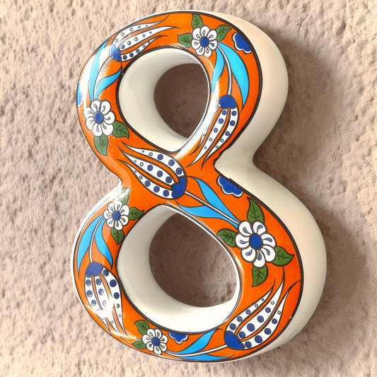 Exquisite Handmade Turkish Ceramic House Numbers, Ceramic Address Plaque and Numbers, Address Numbers, Door Numbers, Ceramic Numbers, Sign