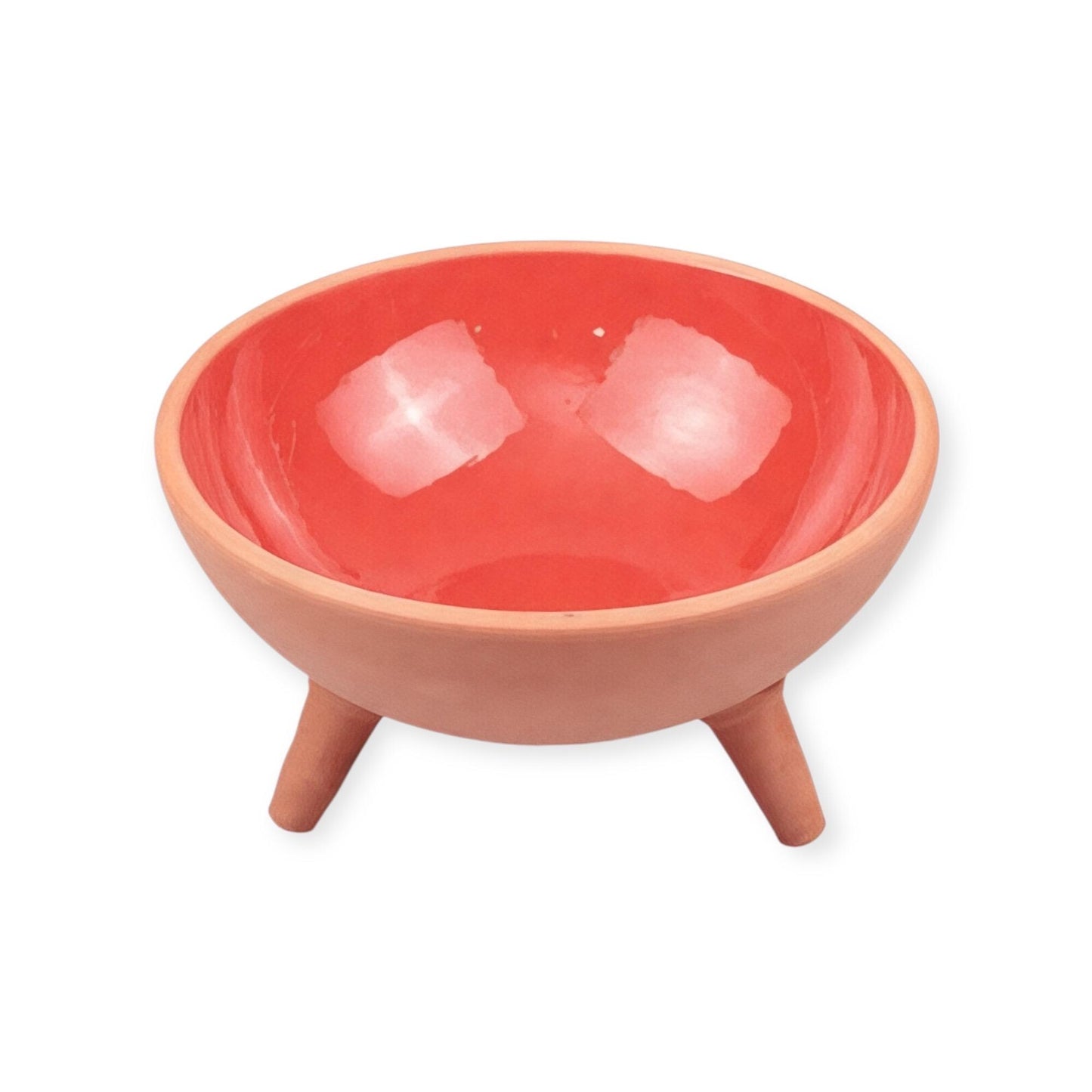 Handmade Elevated Ceramic Pet Bowl: Kitten & Small Dog Food Dish