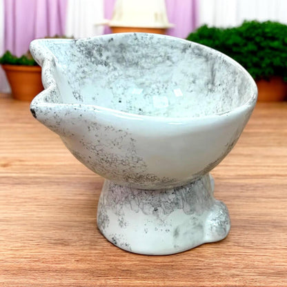 Elevated Ceramic Pet Bowl: Ergonomic Cat & Small Dog Feeder