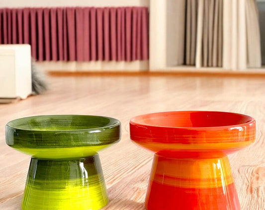 Elevated Ceramic Cat Bowl